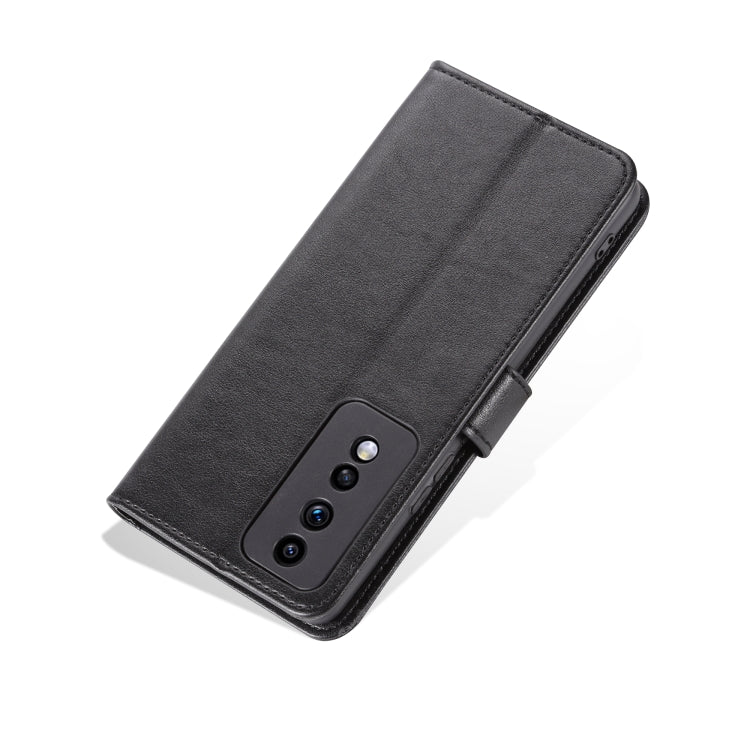 For Honor 80 GT 5G AZNS Sheepskin Texture Flip Leather Phone Case(Black) by AZNS