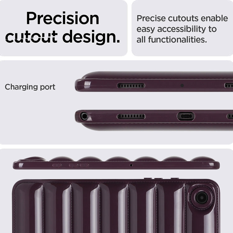 For Samsung Galaxy Tab A7 Lite T220 / T225 Eiderdown Cushion Shockproof Tablet Case(Wine Red) by bashfashion