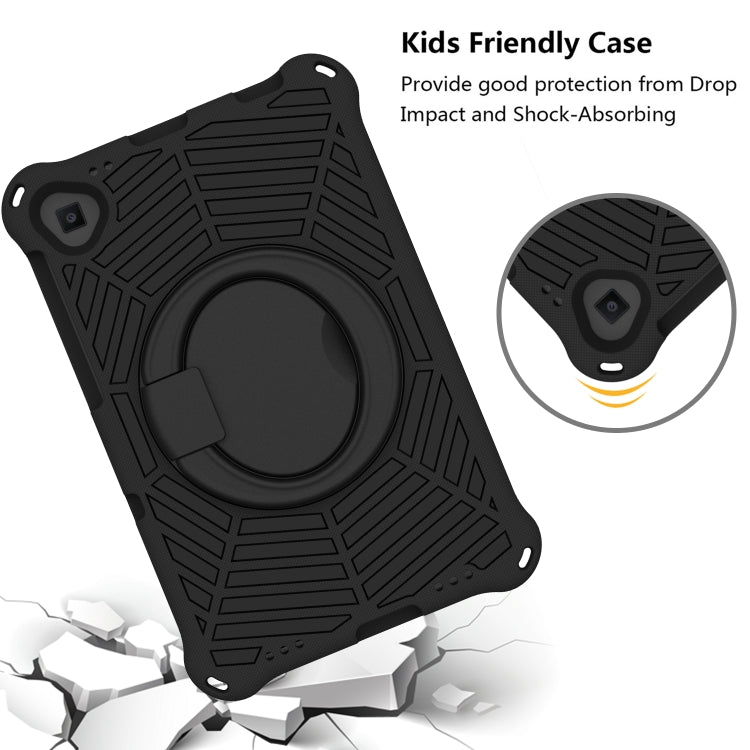 For Lenovo Tab K10 Spider King Silicone Protective Tablet Case(Black) by bashfashion