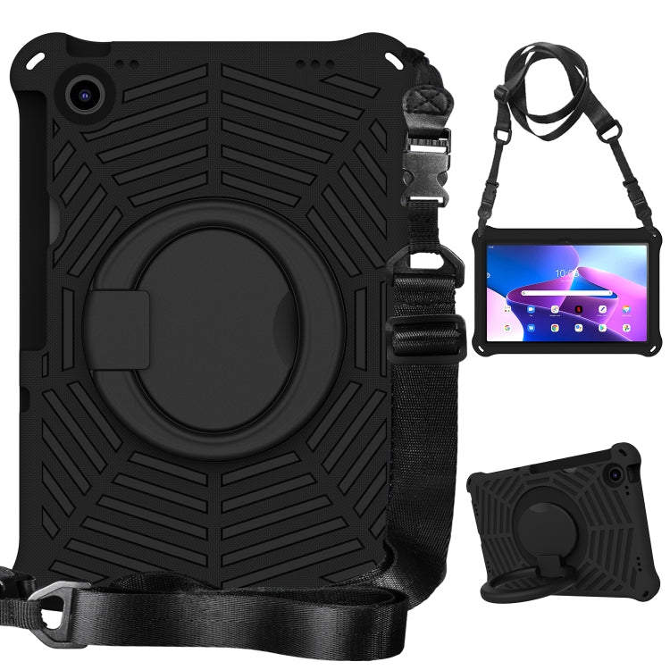 For Lenovo Tab M10 Plus 10.6 3rd Gen 2022 Spider King Silicone Protective Tablet Case(Black) by bashfashion