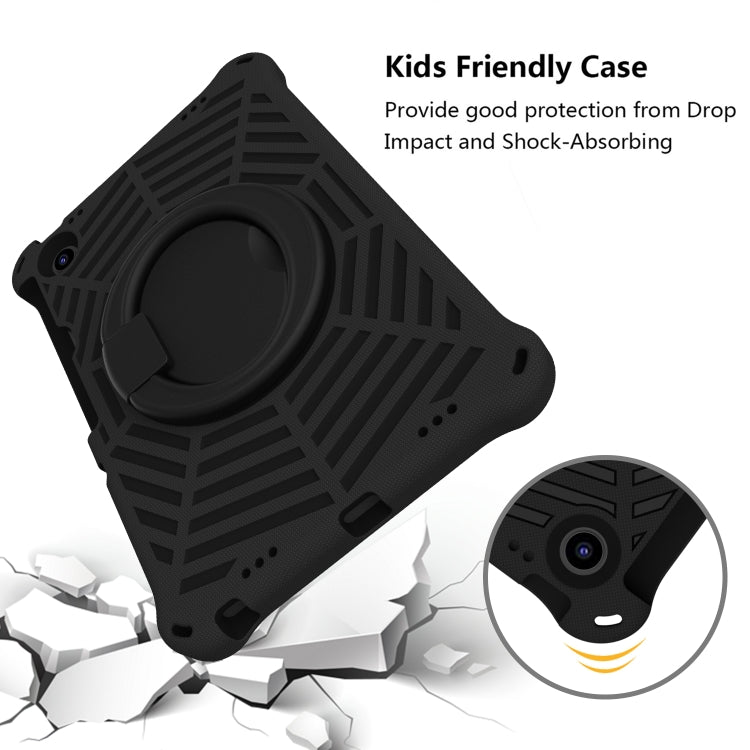 For Lenovo Tab M10 Plus 10.6 3rd Gen 2022 Spider King Silicone Protective Tablet Case(Black) by bashfashion