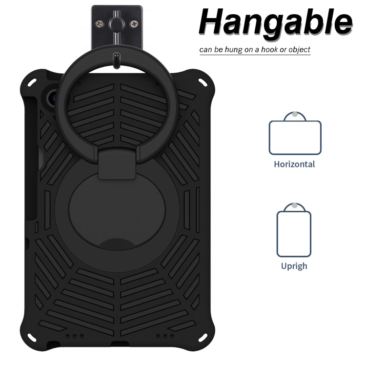 For Lenovo Tab M10 Plus 10.6 3rd Gen 2022 Spider King Silicone Protective Tablet Case(Black) by bashfashion