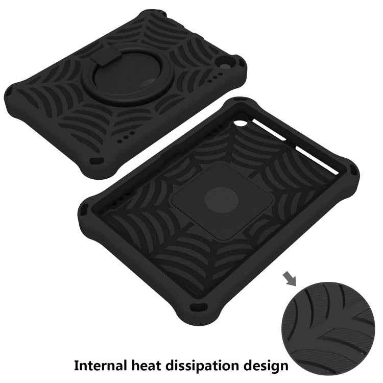 For Amazon Kindle Fire HD 8 2022 / 2020 Spider King Silicone Protective Tablet Case(Black) by bashfashion