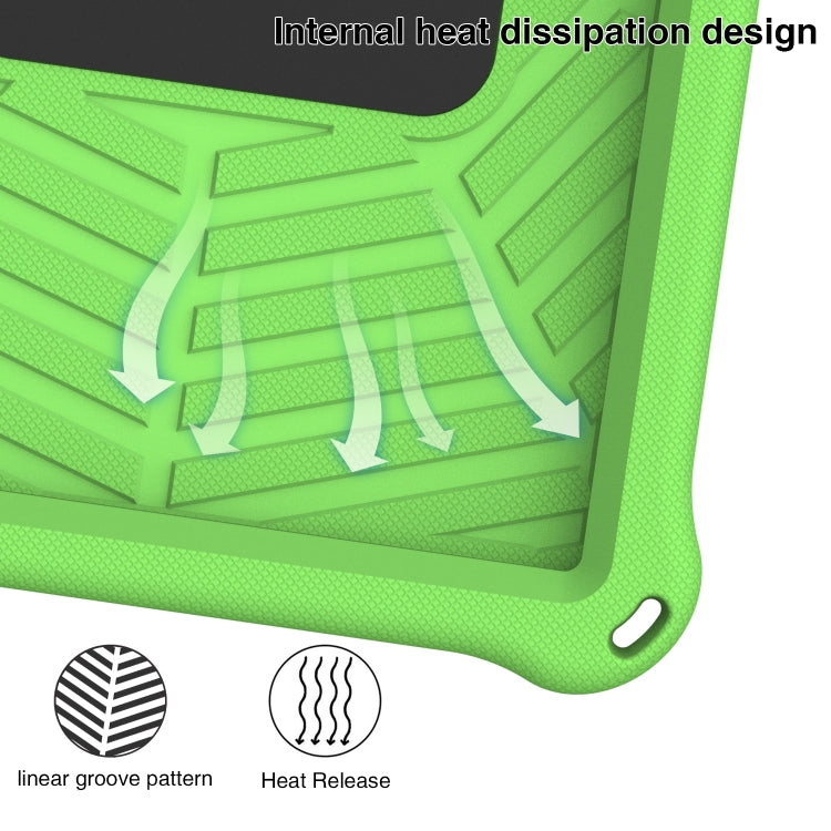 For Samsung Galaxy Tab S6 Lite P610 Spider King Silicone Protective Tablet Case(Green) by bashfashion