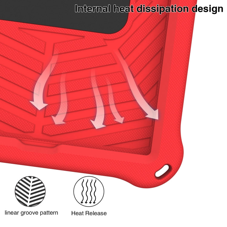 For Samsung Galaxy Tab A 10.1 2019 T510 Spider King Silicone Protective Tablet Case(Red) by bashfashion