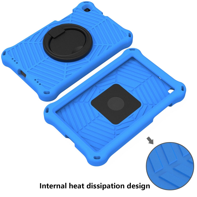 For Samsung Galaxy Tab A 8 SM-T290 Spider King Silicone Protective Tablet Case(Blue) by bashfashion