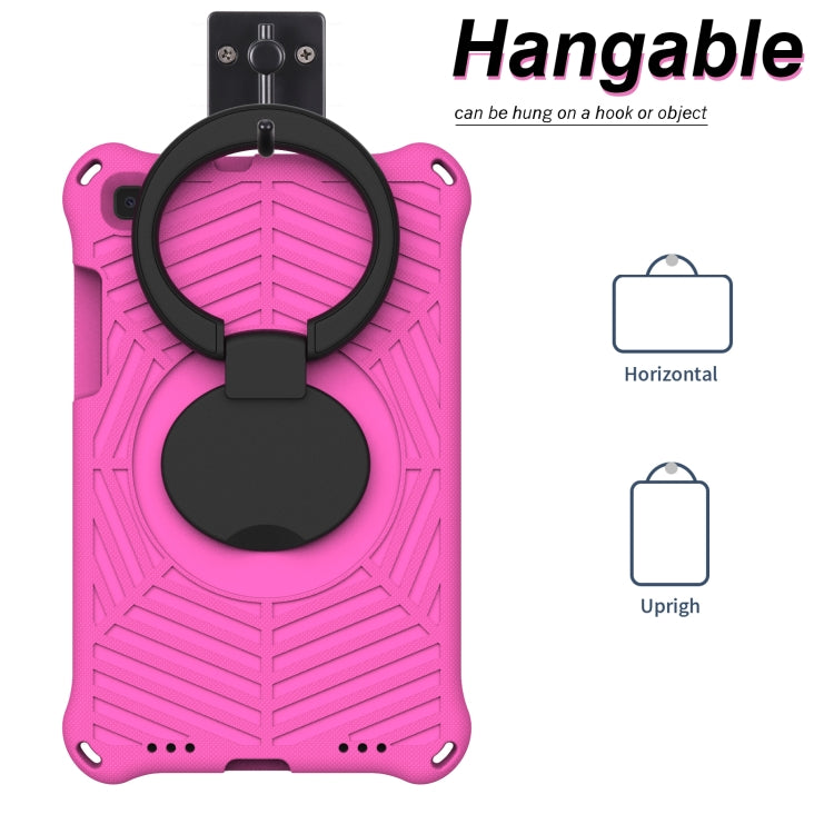 For Samsung Galaxy Tab A 8 SM-T290 Spider King Silicone Protective Tablet Case(Rose Red) by bashfashion