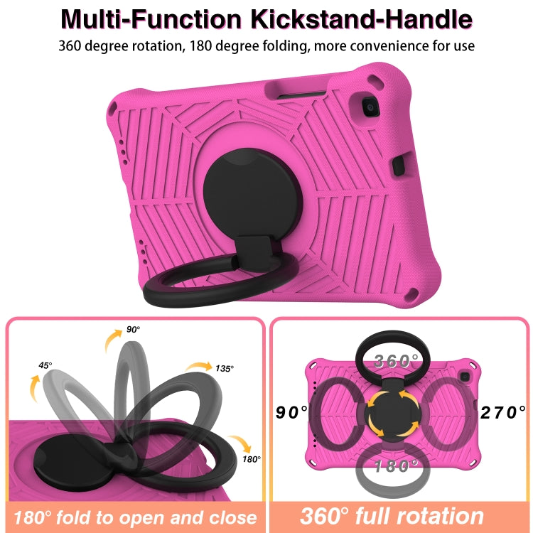 For Samsung Galaxy Tab A 8 SM-T290 Spider King Silicone Protective Tablet Case(Rose Red) by bashfashion