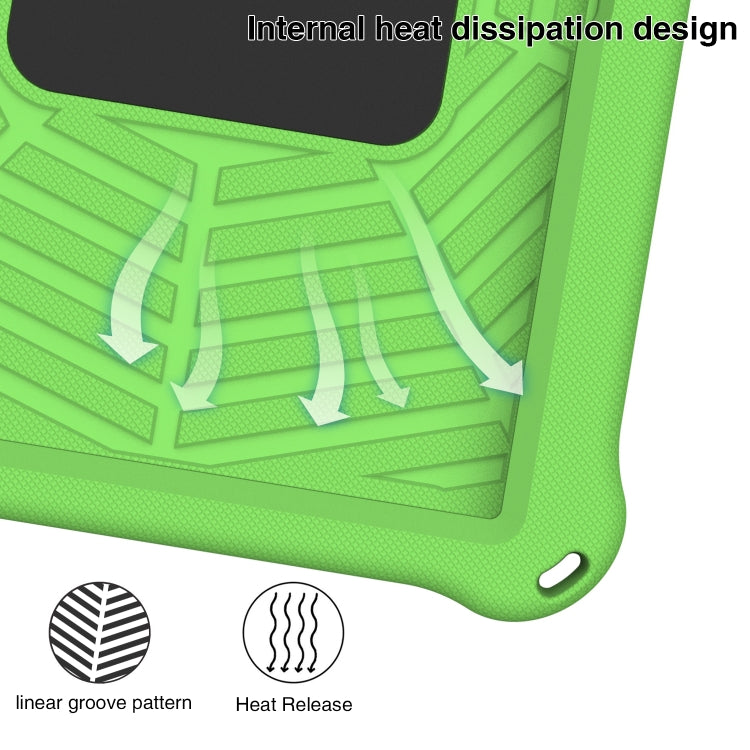 For Samsung Galaxy Tab A7 10.4 2020 T500 Spider King Silicone Protective Tablet Case(Green) by bashfashion