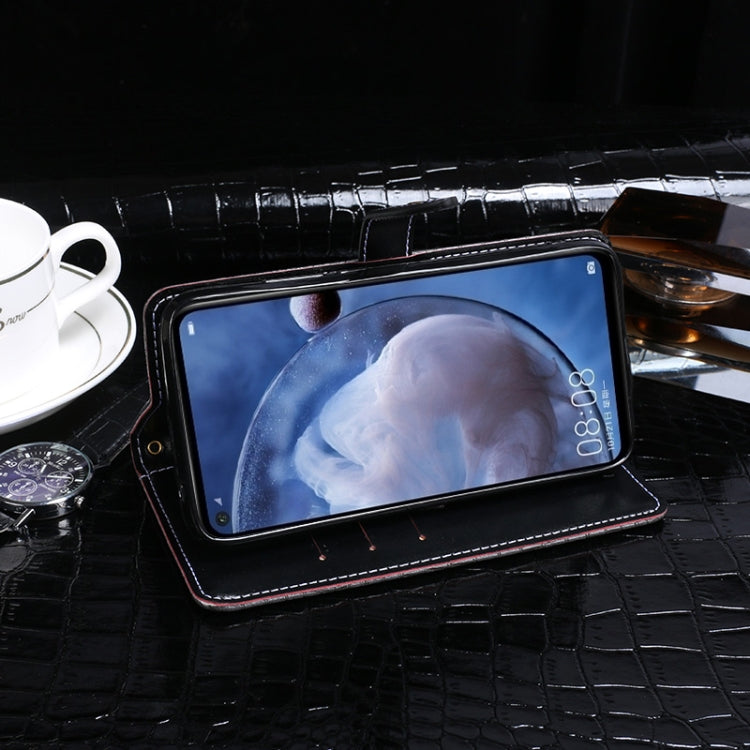 For Huawei Nova 5Z idewei Crocodile Texture Horizontal Flip Leather Case with Holder & Card Slots & Wallet(Black) by idewei