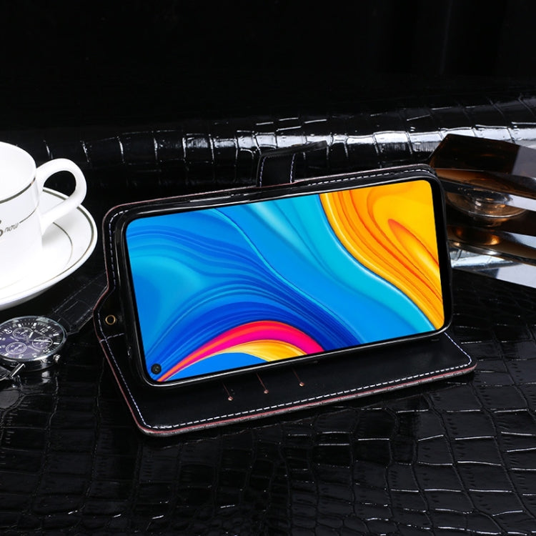 For Huawei Enjoy 10 idewei Crocodile Texture Horizontal Flip Leather Case with Holder & Card Slots & Wallet(Black) by idewei