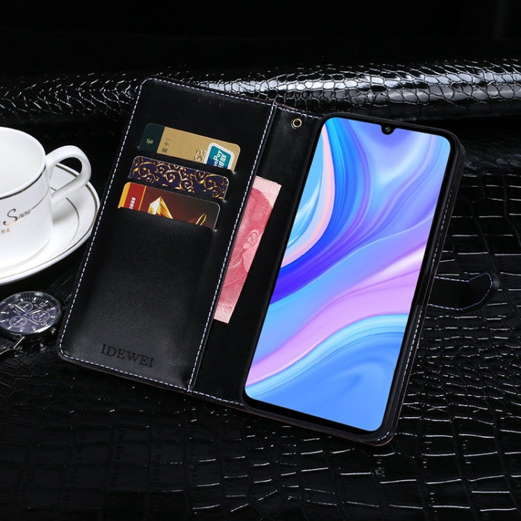 For Huawei Enjoy 10s idewei Crocodile Texture Horizontal Flip Leather Case with Holder & Card Slots & Wallet(Black) by idewei