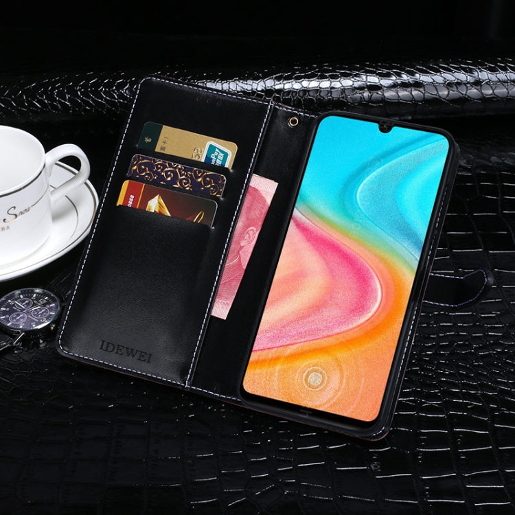 For Huawei Honor 20 Lite idewei Crocodile Texture Horizontal Flip Leather Case with Holder & Card Slots & Wallet(Black) by idewei