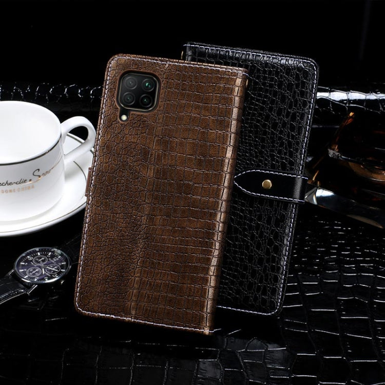 For Huawei Nova 6 SE idewei Crocodile Texture Horizontal Flip Leather Case with Holder & Card Slots & Wallet(Black) by idewei