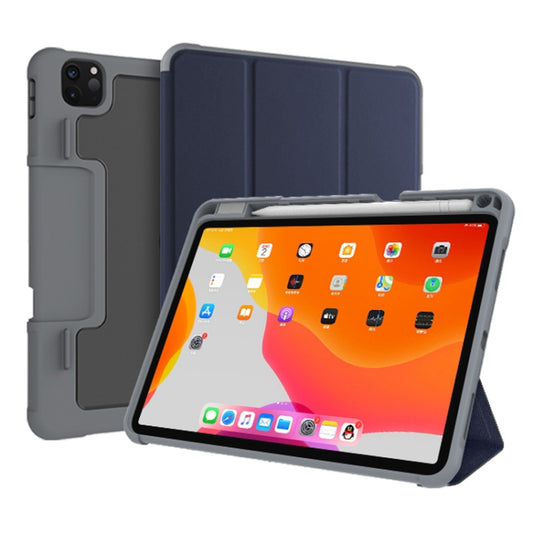 For iPad Pro 11 2022 / 2021 / 2020 Mutural Horizontal Flip Leather Tablet Case with Holder & Pen Slot(Dark Blue) by Mutural