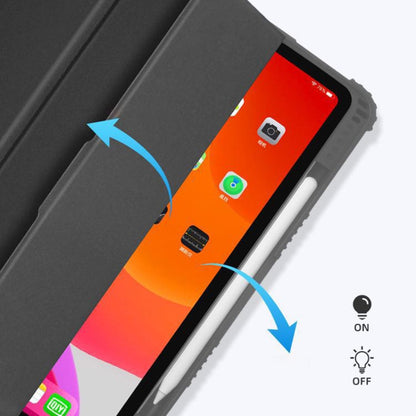 For iPad Pro 12.9 inch 2022 / 2021 / 2020 Mutural Horizontal Flip PC + TPU + PU Leather Tablet Case with Holder & Pen Slot(Red) by Mutural