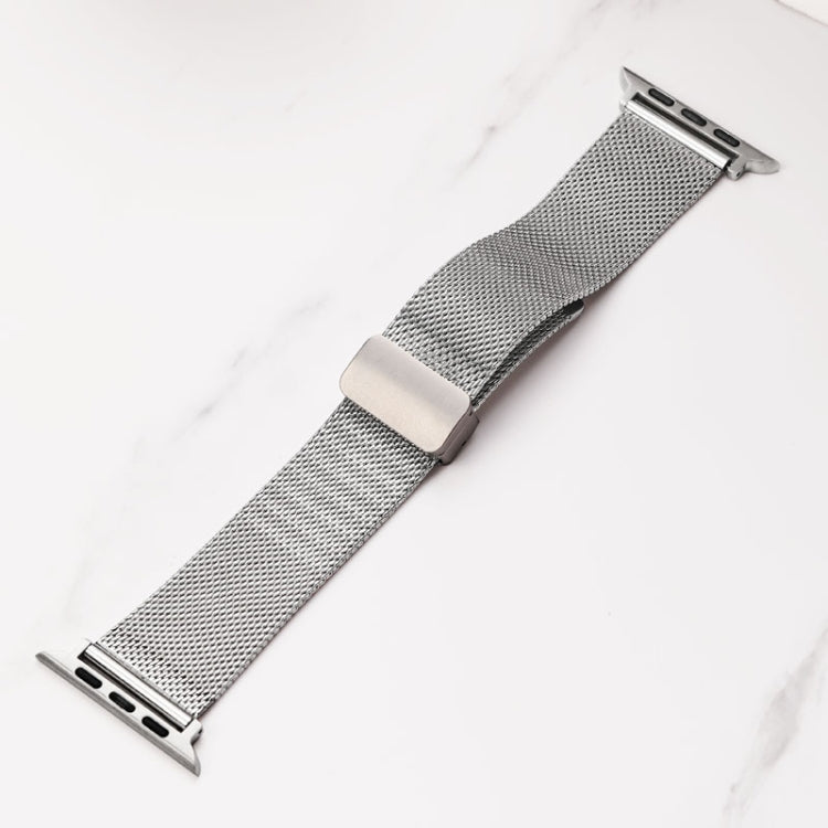 Milan Fold Buckle Metal Watch Band For Apple Watch Series 9&8&7 41mm / SE 3&SE 2&6&SE&5&4 40mm / 3&2&1 38mm (Gold Blue) by bashfashion