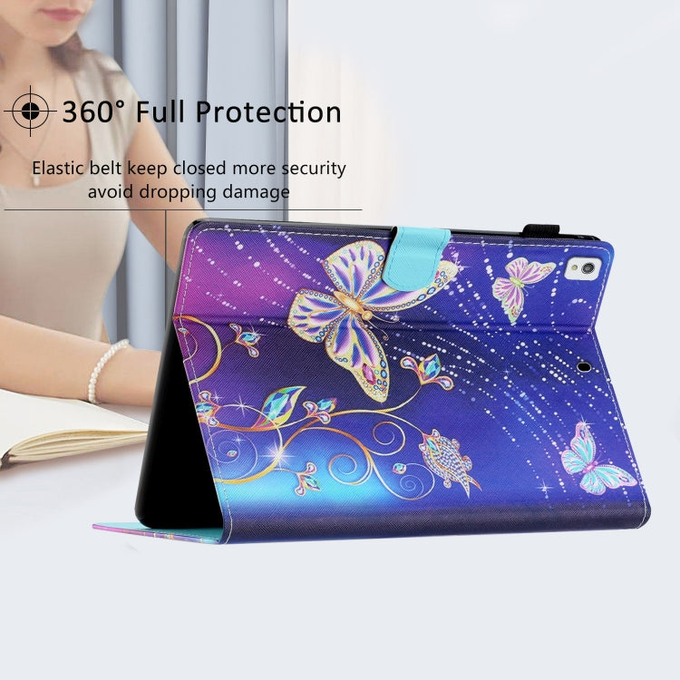 For iPad 10.2 2021/2020/2019/ Air 3 Coloured Drawing Stitching Smart Leather Tablet Case(Butterfly) by bashfashion