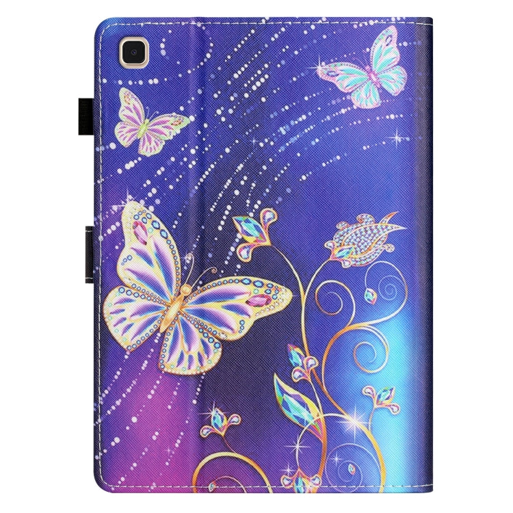 For Samsung Galaxy Tab S6 Lite P610/615 Coloured Drawing Stitching Smart Leather Tablet Case(Butterfly) by bashfashion