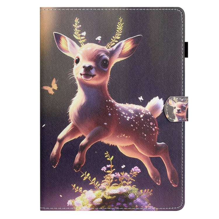 For Samsung Galaxy Tab A7 10.4 2020 T500/T505 Coloured Drawing Stitching Smart Leather Tablet Case(Deer) by bashfashion