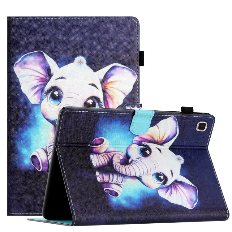For Samsung Galaxy Tab A7 10.4 2020 T500/T505 Coloured Drawing Stitching Smart Leather Tablet Case(Elephant) by bashfashion