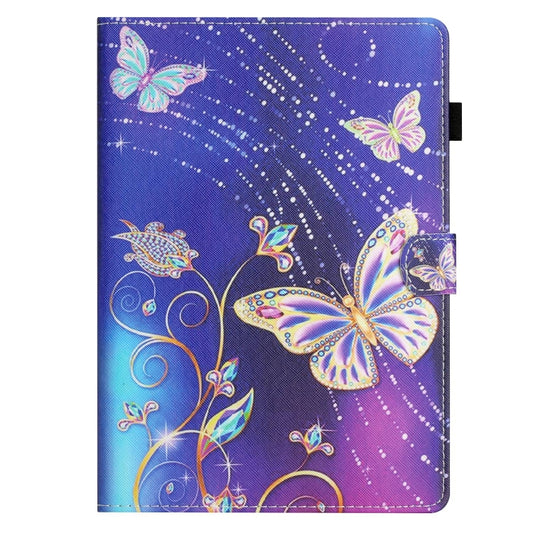 For Samsung Galaxy Tab A7 Lite T220/T225 Coloured Drawing Stitching Leather Tablet Case(Butterfly) by bashfashion