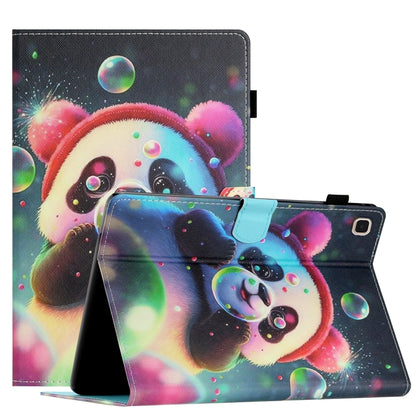 For Samsung Galaxy Tab A7 Lite T220/T225 Coloured Drawing Stitching Leather Tablet Case(Panda) by bashfashion