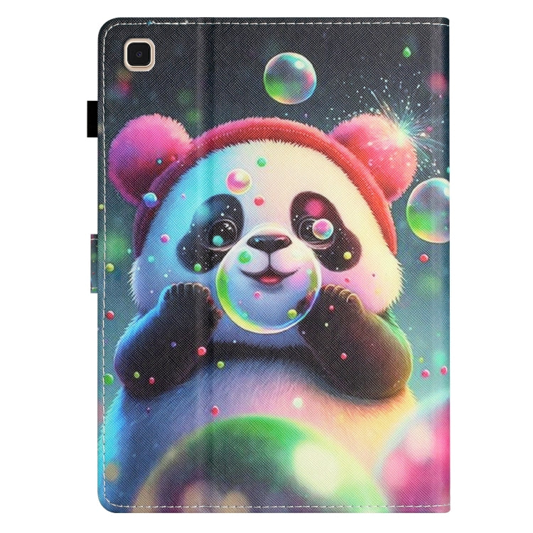 For Samsung Galaxy Tab A7 Lite T220/T225 Coloured Drawing Stitching Leather Tablet Case(Panda) by bashfashion