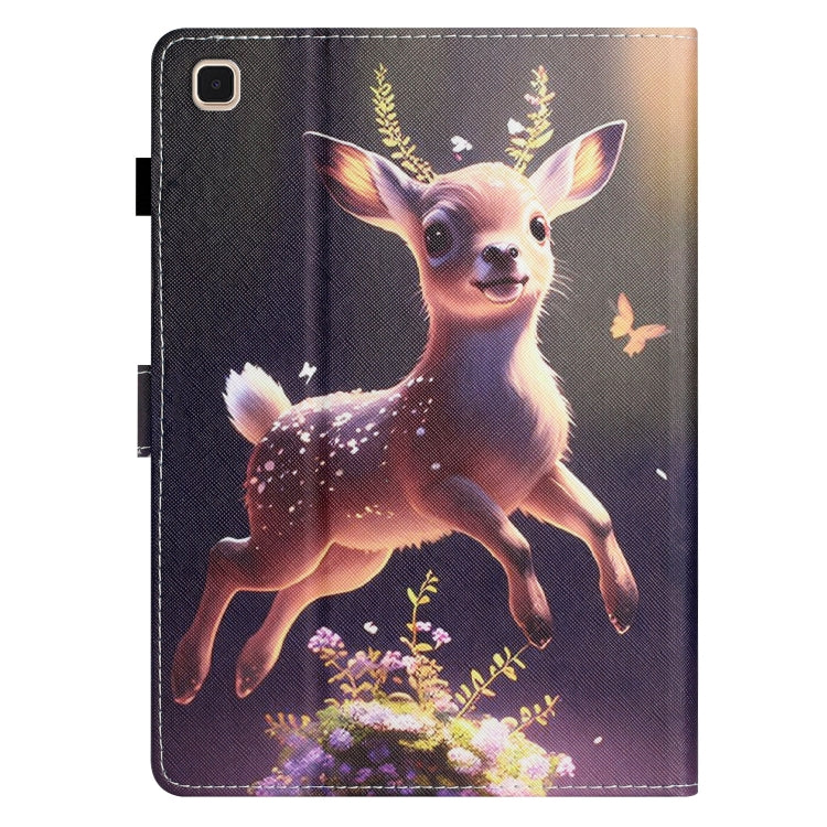 For Samsung Galaxy Tab A7 Lite T220/T225 Coloured Drawing Stitching Leather Tablet Case(Deer) by bashfashion