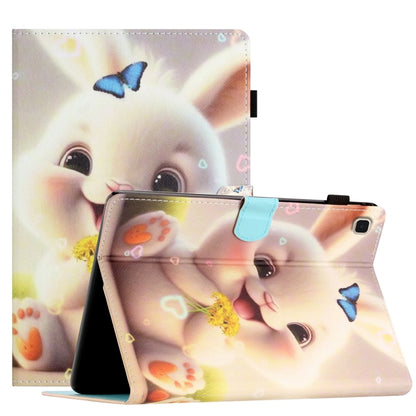 For Samsung Galaxy Tab A7 Lite T220/T225 Coloured Drawing Stitching Leather Tablet Case(Rabbit) by bashfashion