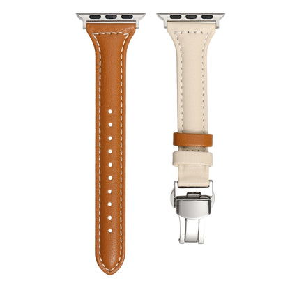 Small Waist Butterfly Buckle Watch Band For Apple Watch Ultra 49mm / Series 8&7 45mm / SE 2&6&SE&5&4 44mm / 3&2&1 42mm(Color Matching) by bashfashion