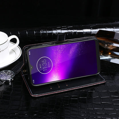 For Motorola One Macro idewei Crocodile Texture Horizontal Flip Leather Case with Holder & Card Slots & Wallet(Black) by idewei