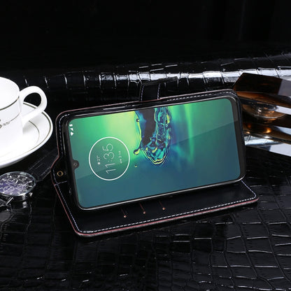 For Motorola Moto G8 Plus idewei Crocodile Texture Horizontal Flip Leather Case with Holder & Card Slots & Wallet(Black) by idewei