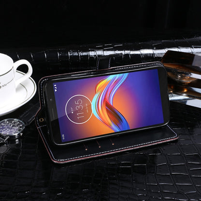 For Motorola Moto E6 Play idewei Crocodile Texture Horizontal Flip Leather Case with Holder & Card Slots & Wallet(Black) by idewei