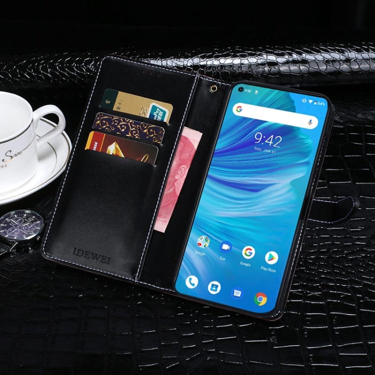 For Umidigi F2 idewei Crocodile Texture Horizontal Flip Leather Case with Holder & Card Slots & Wallet(Black) by idewei