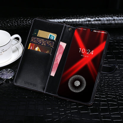 For Umidigi X idewei Crocodile Texture Horizontal Flip Leather Case with Holder & Card Slots & Wallet(Black) by idewei