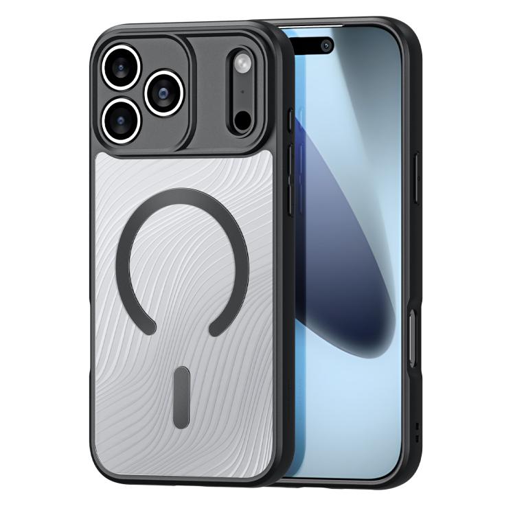 For iPhone 17 Pro DUX DUCIS Aimo Mag Series TPU + PC MagSafe Frosted Feel Phone Case(Black) by DUX DUCIS