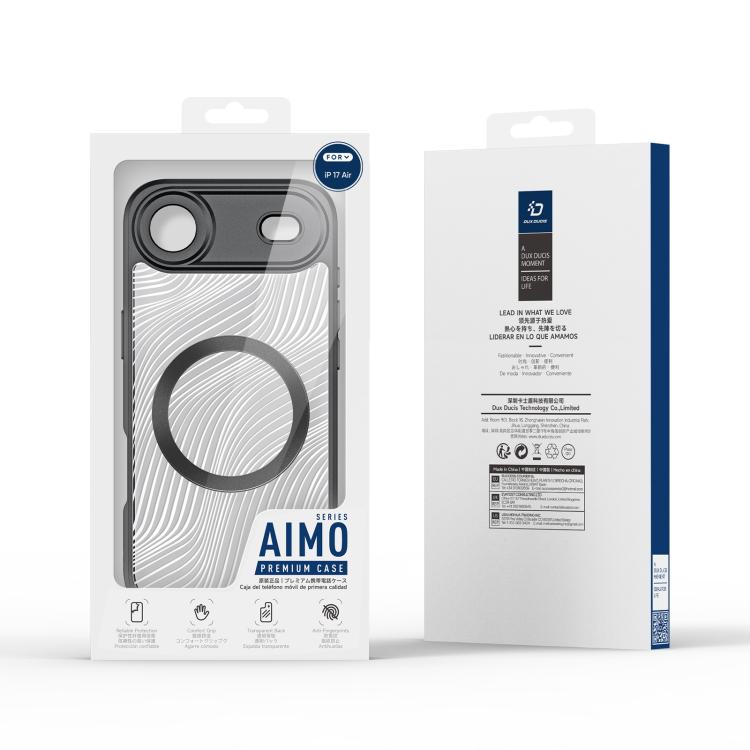For iPhone Air DUX DUCIS Aimo Mag Series TPU + PC MagSafe Frosted Feel Phone Case(Black) by DUX DUCIS