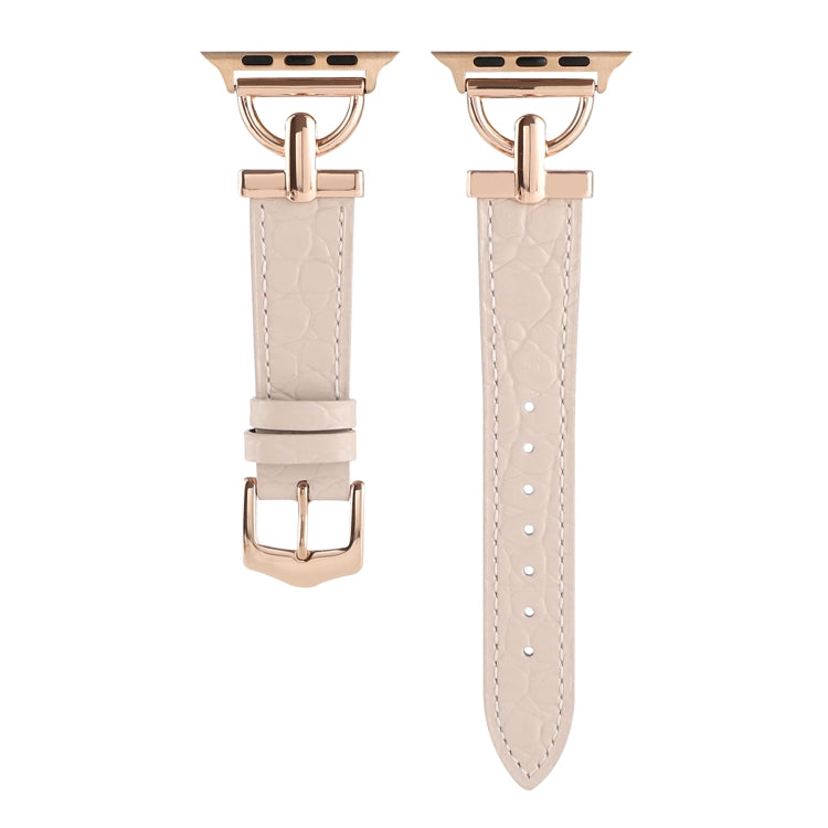 D-Buckle Cocodile Genuine Leather Watch Band For Apple Watch Ultra 49mm&Watch Ultra 2 49mm / Series 9&8&7 45mm / SE 3&SE 2&6&SE&5&4 44mm / 3&2&1 42mm(Pink) by bashfashion