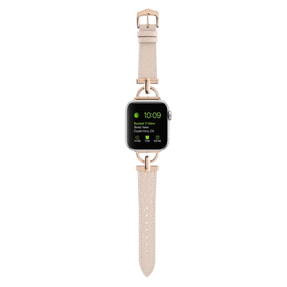 D-Buckle Cocodile Genuine Leather Watch Band For Apple Watch Ultra 49mm&Watch Ultra 2 49mm / Series 9&8&7 45mm / SE 3&SE 2&6&SE&5&4 44mm / 3&2&1 42mm(Pink) by bashfashion