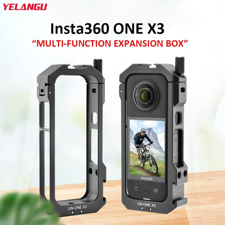 For Insta360 X3 YELANGU LW-ONE X3 Metal Cage Extended Frame Case With T1 Tripod by YELANGU