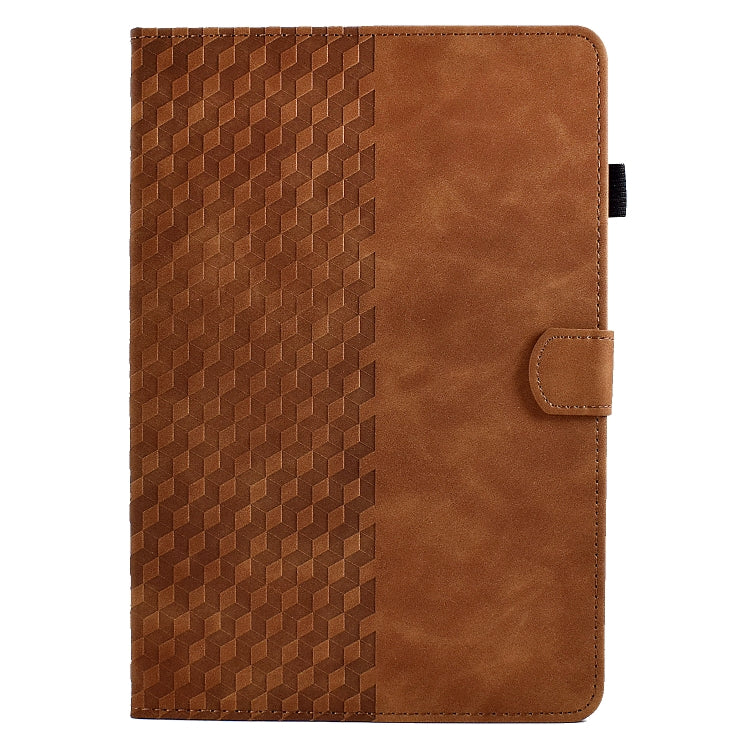 For Huawei MatePad SE Rhombus Embossed Leather Tablet Case(Brown) by bashfashion