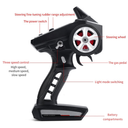 JJR/C Q142 Full Scale Electric Four-wheel Drive Muscle High Speed Drift RC Car(Grey) by JJR/C