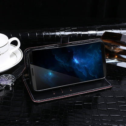 For Cubot J5 idewei Crocodile Texture Horizontal Flip Leather Case with Holder & Card Slots & Wallet(Black) by idewei