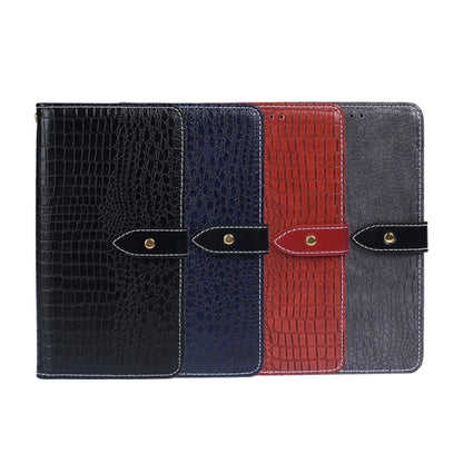 For Motorola Moto G73 idewei Crocodile Texture Leather Phone Case(Black) by idewei