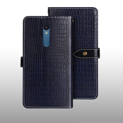 For Sharp Rouvo V idewei Crocodile Texture Leather Phone Case(Dark Blue) by idewei
