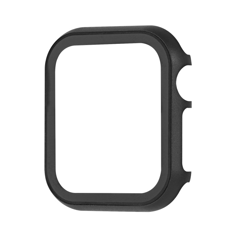 For Apple Watch Series 3&2&1 42mm Metal Frame + Tempered Glass Protector Case(Black) by bashfashion