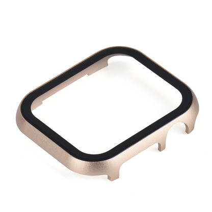 For Apple Watch Series 3&2&1 38mm Metal Frame + Tempered Glass Protector Case(Gold) by bashfashion