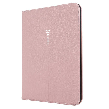 For iPad 2025 / 2022 GEBEI Silk Texture Flip Tablet Leather Case(Rose Gold) by GEBEI