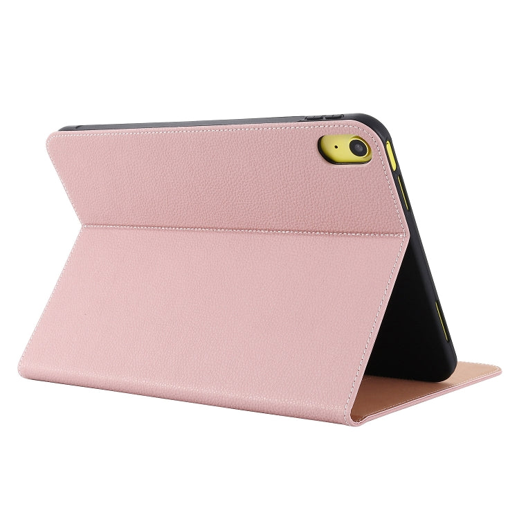 For iPad 2025 / 2022 GEBEI Silk Texture Flip Tablet Leather Case(Rose Gold) by GEBEI